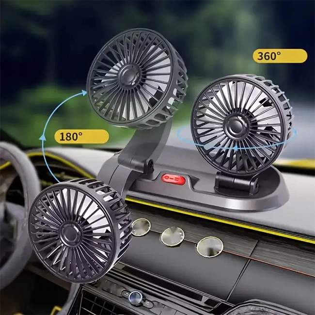 ventilator za avtomobil so dve glavi вентилатор за автомобил со две глави